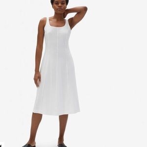 The Luxe Cotton Seamed Tank Dress